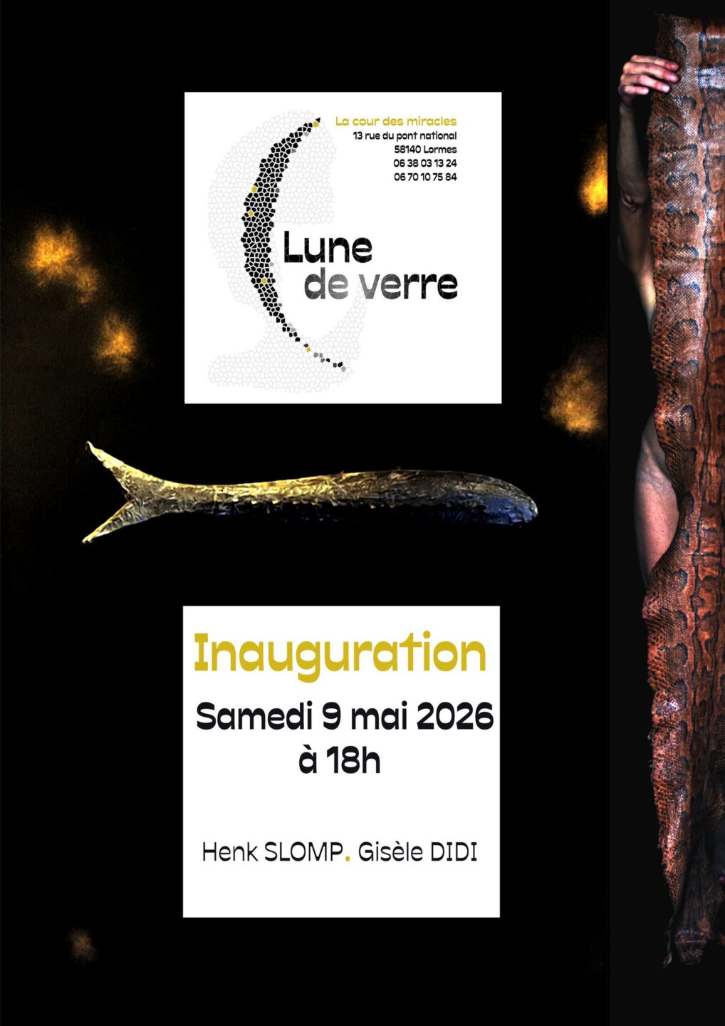 Inauguration de la galerie Lune de Verre 18 rue du Pont National Lormes