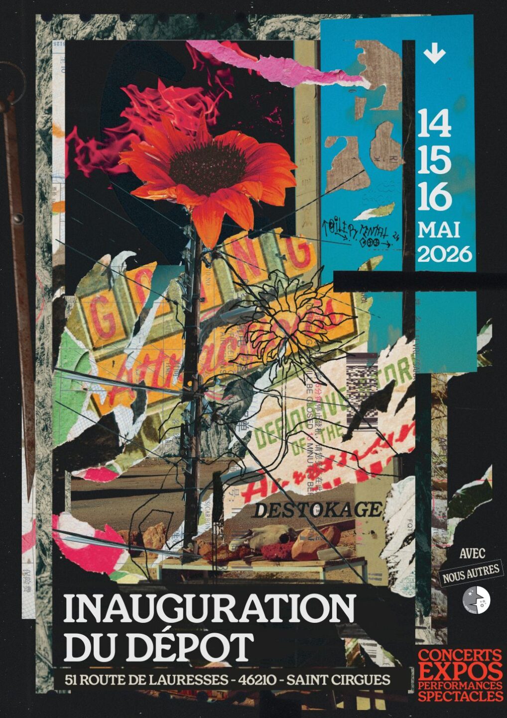 Inauguration du Dépôt à Saint-Cirgues, atelier artistique Saint-Cirgues