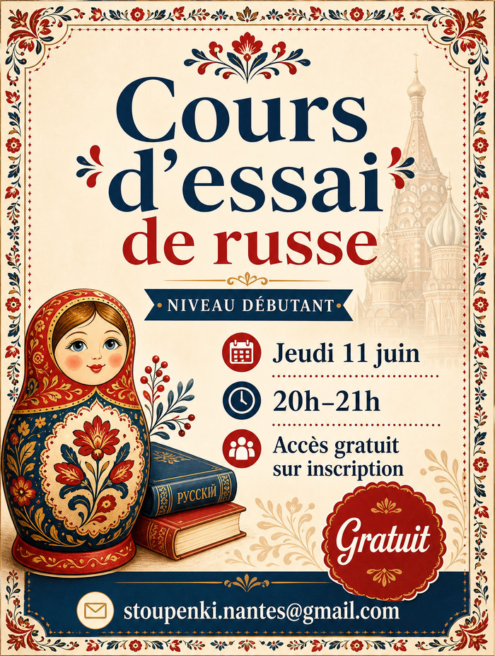 Initiation au russe avec Russies étonNantes Maison de Quartier Bottière Nantes