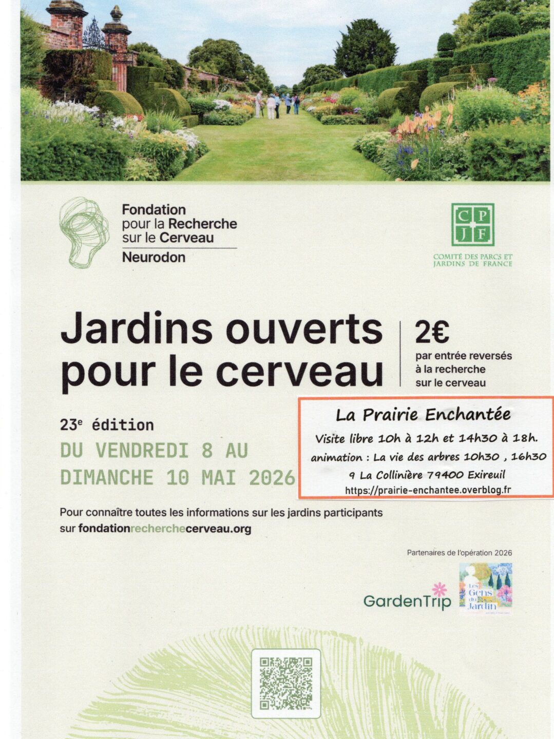 Jardins ouverts, pour le cerveau La Prairie Enchantée La Prairie Enchantée Exireuil