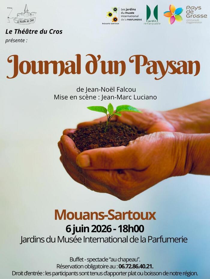 Journal d’un paysan de Jean Noël Falcou, Jardins du musée international de la parfumerie, Mouans-Sartoux