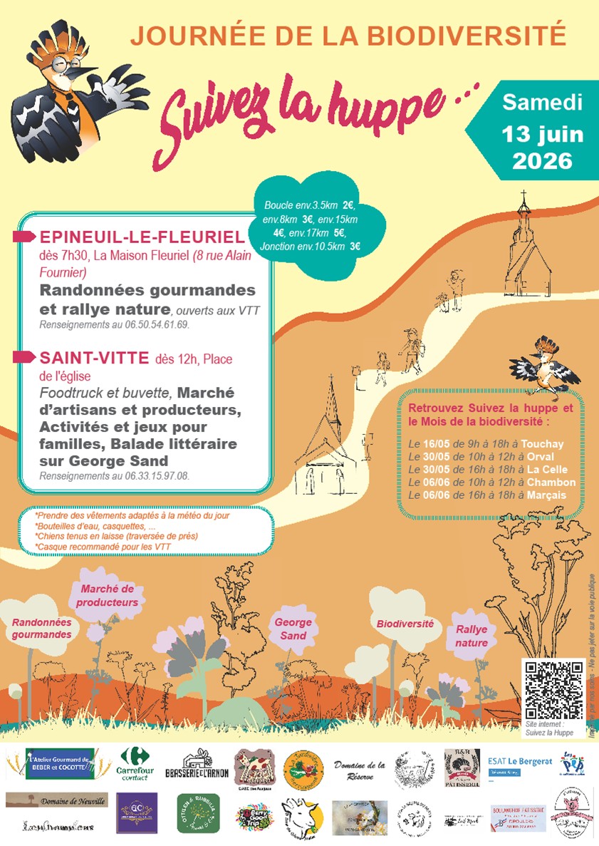 Journée de la biodiversité Suivez la Huppe à Saint Vitte Saint-Vitte