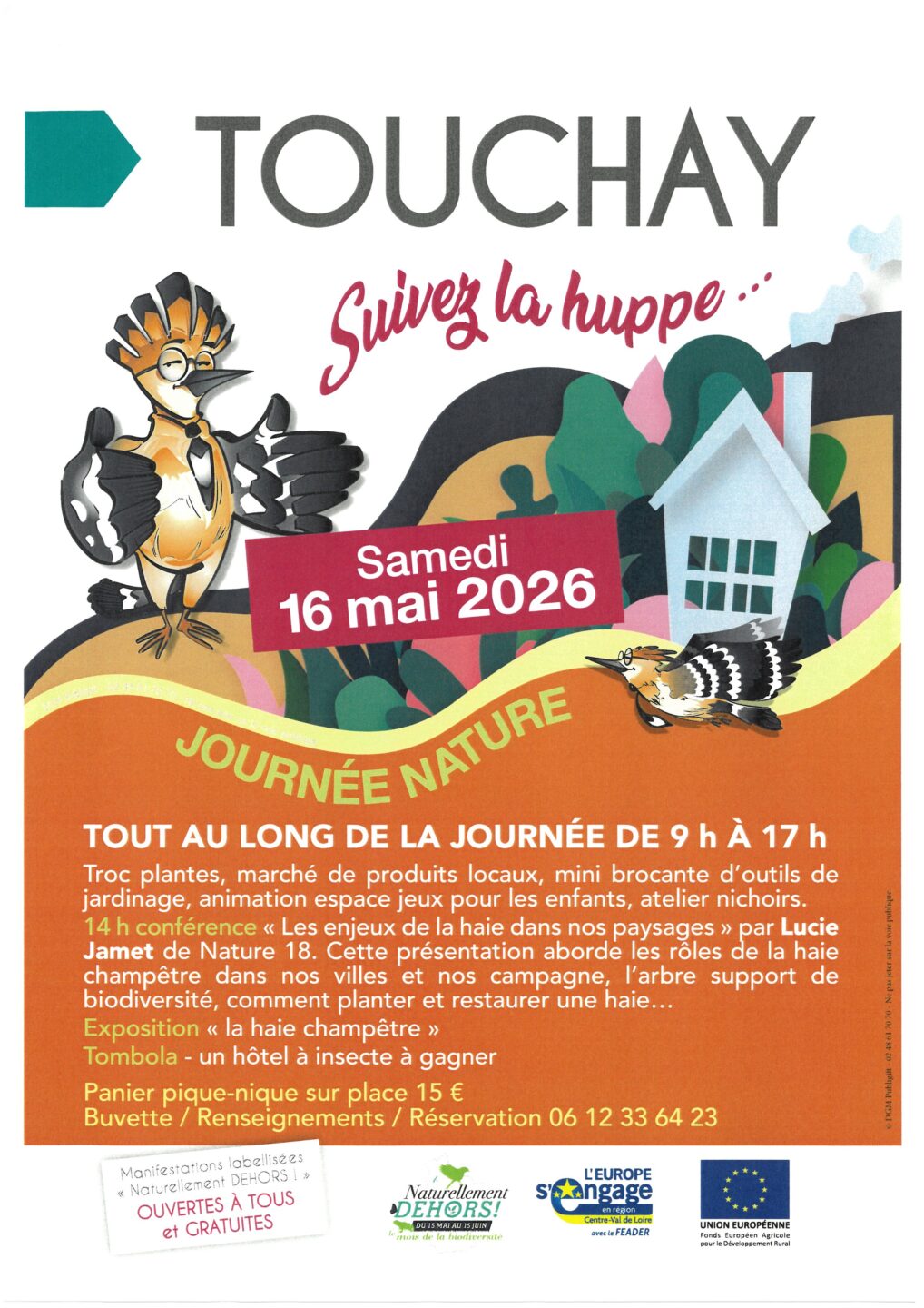 journée nature Suivez la Huppe  Touchay