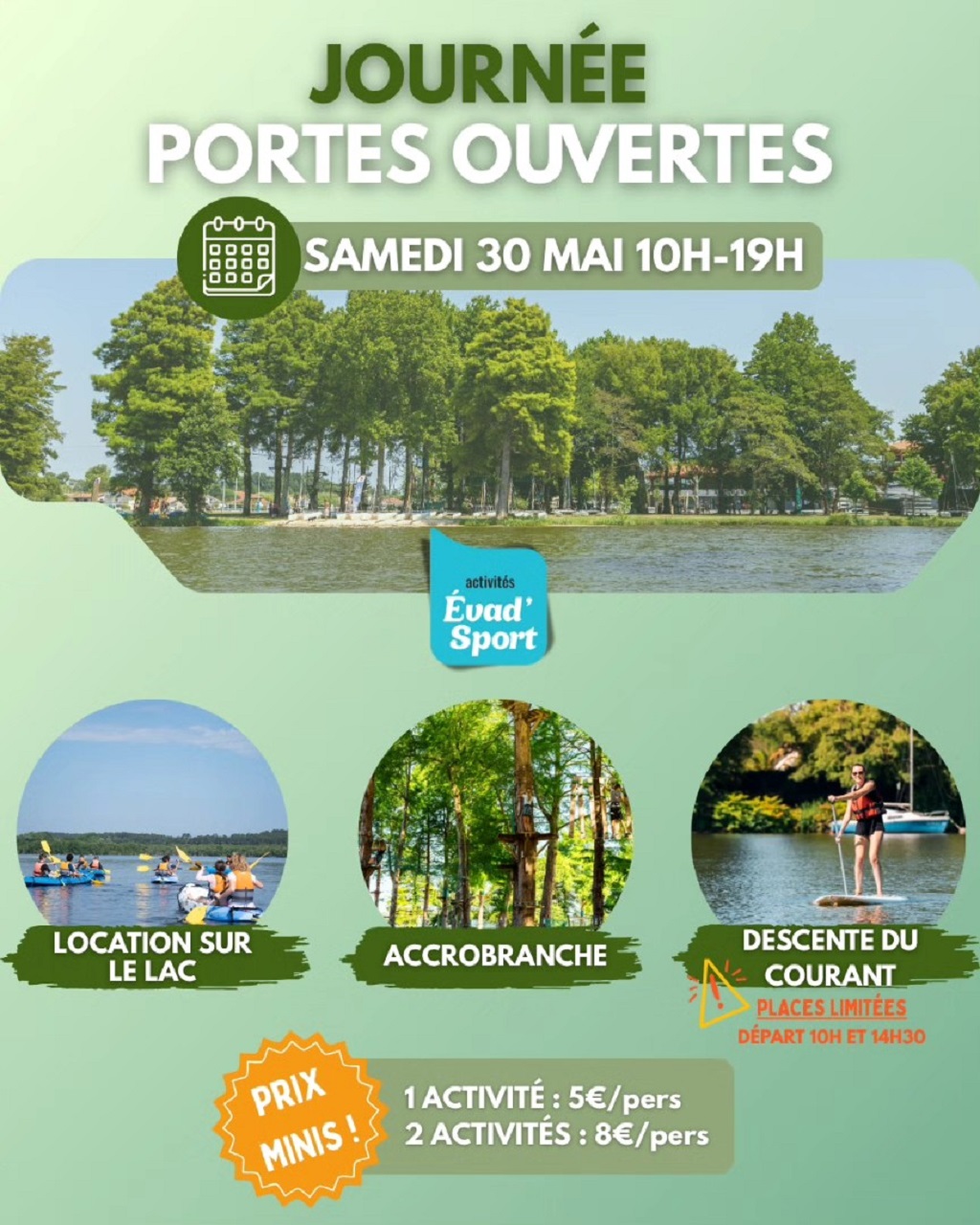 Journée portes ouvertes à Evad’ Sport Base de loisir Evad’Sport Soustons