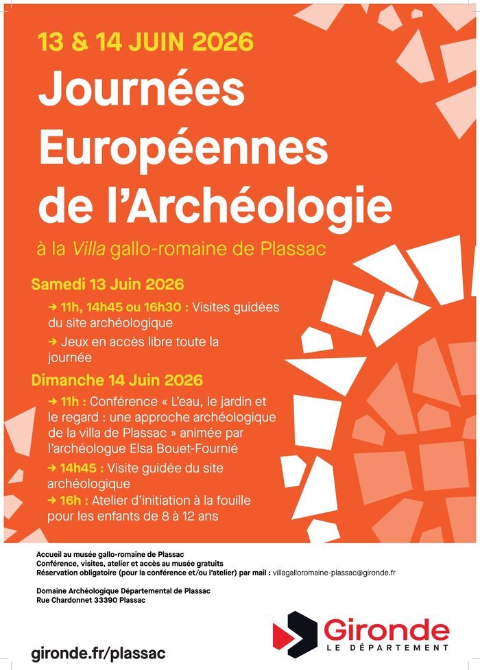 Journées européennes de l'archéologie à la villa gallo-romaine de Plassac villa gallo-romaine de Plassac Plassac