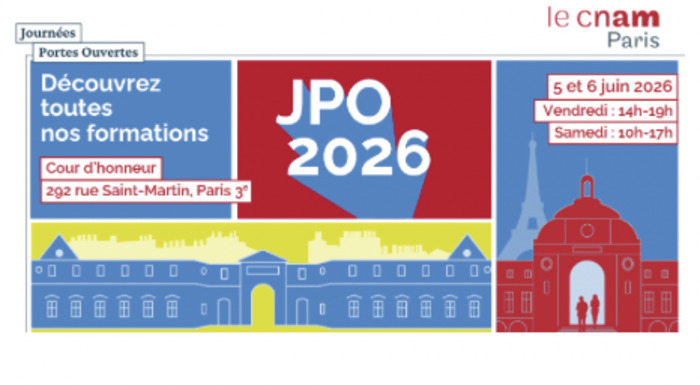Journées Portes Ouvertes du centre Cnam Paris 2026-2027 Conservatoire national des Arts et Métiers (Cnam) Paris