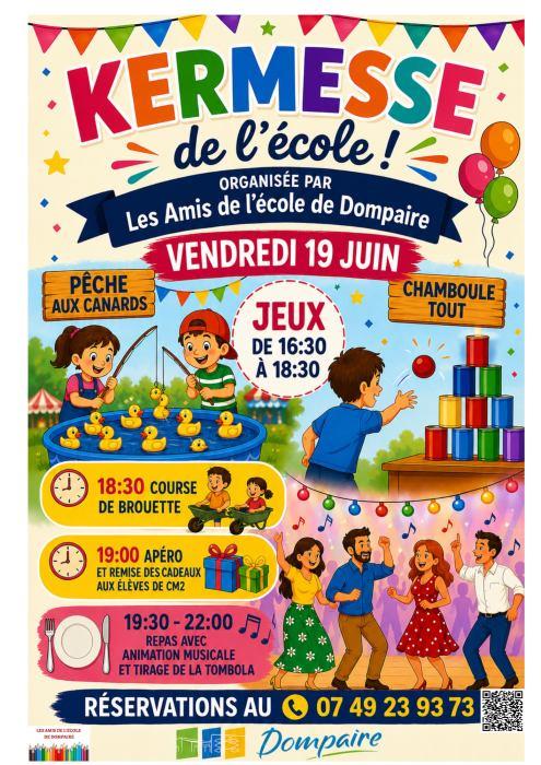 Kermesse de l’école primaire de Dompaire École Primaire cour de l’École Dompaire