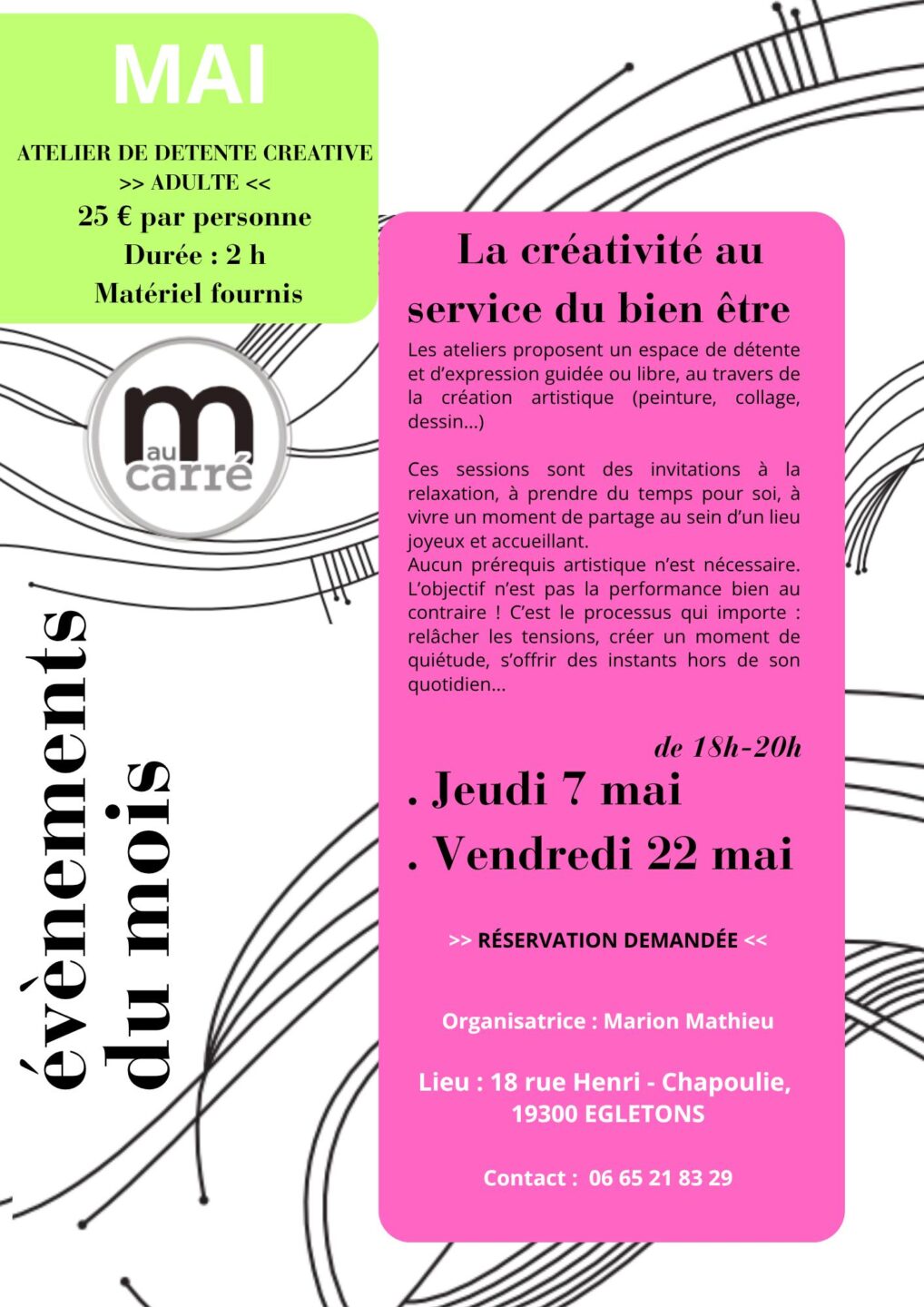 La créativité au service du bien-être  Égletons