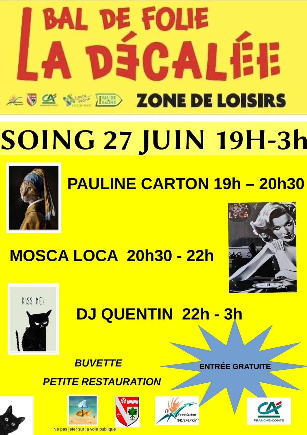 LA DECALEE…BAL DE FOLIE Zone de loisirs de Soing Soing-Cubry-Charentenay