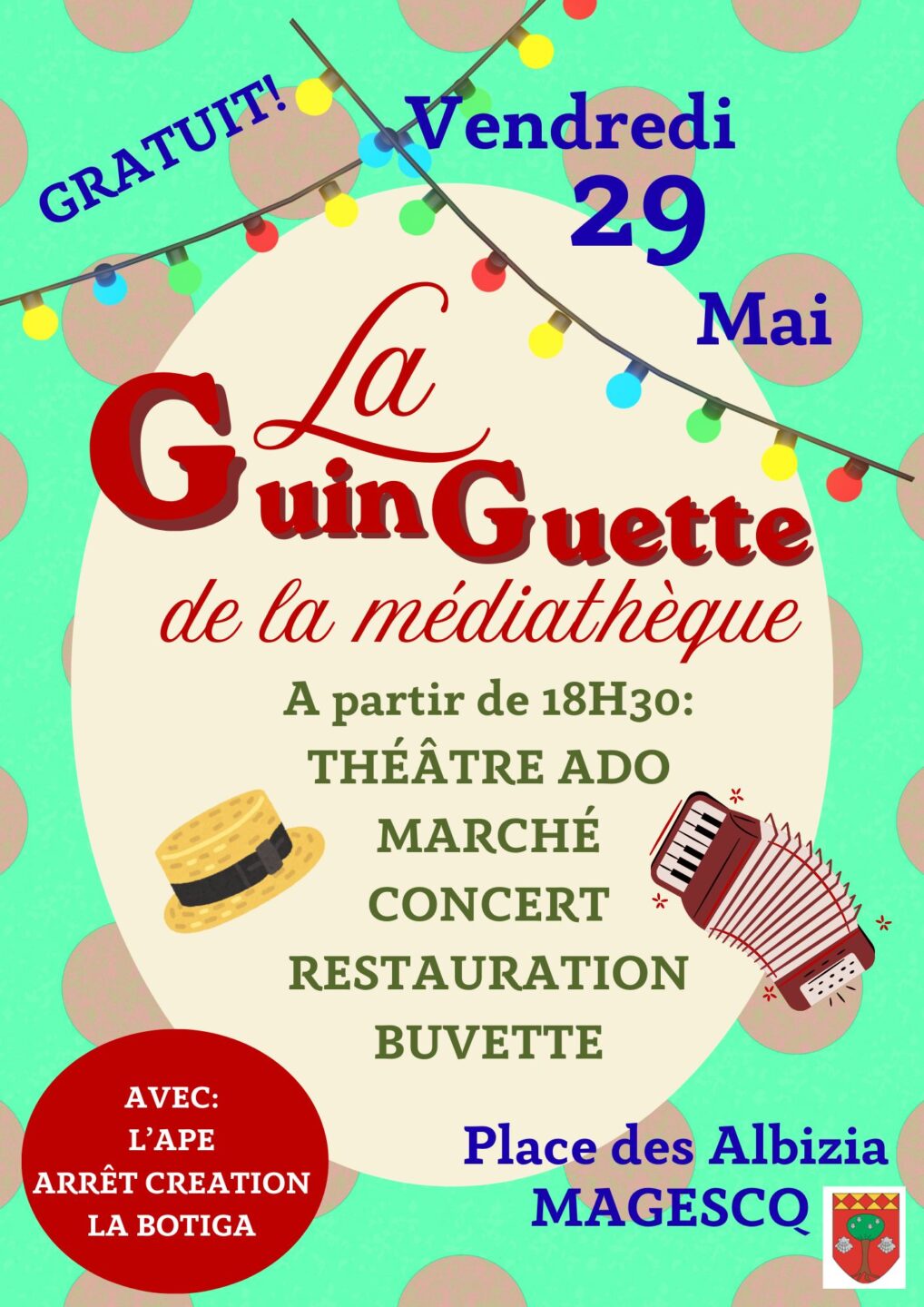 La Guinguette de la médiathèque Place des Albizia Magescq