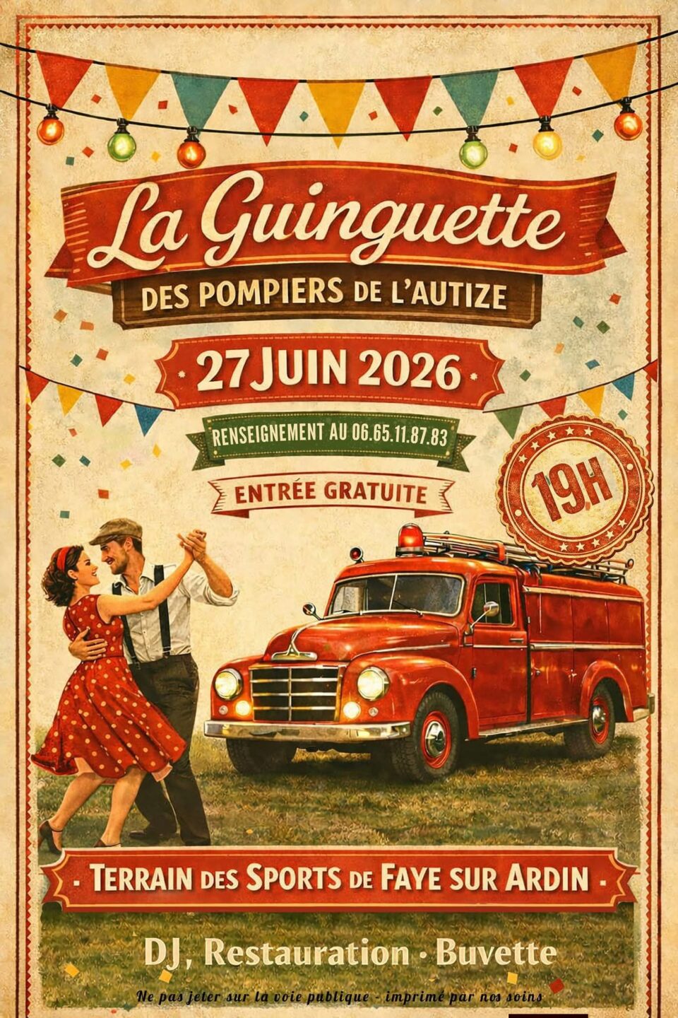 La guinguette des Pompiers de l'Autize Terrain de sport Faye-sur-Ardin 2026-06-27