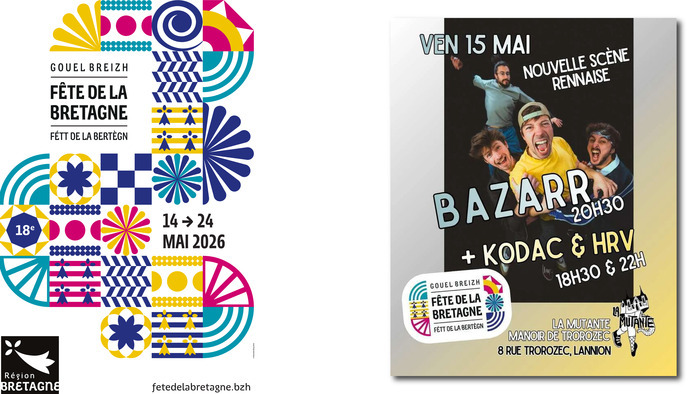 La nouvelle scène Rennaise : BAZARR + KODAC & HRV La Mutante Manoir de Trorozec Lannion