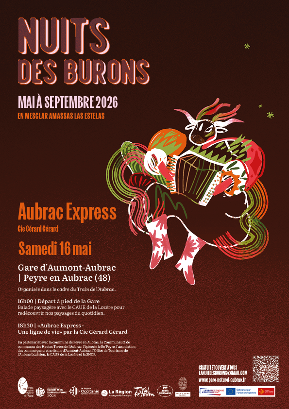 LA NUIT DES BURONS AUBRAC EXPRESS UNE LIGNE DE VIE Avenue de la gare Peyre en Aubrac