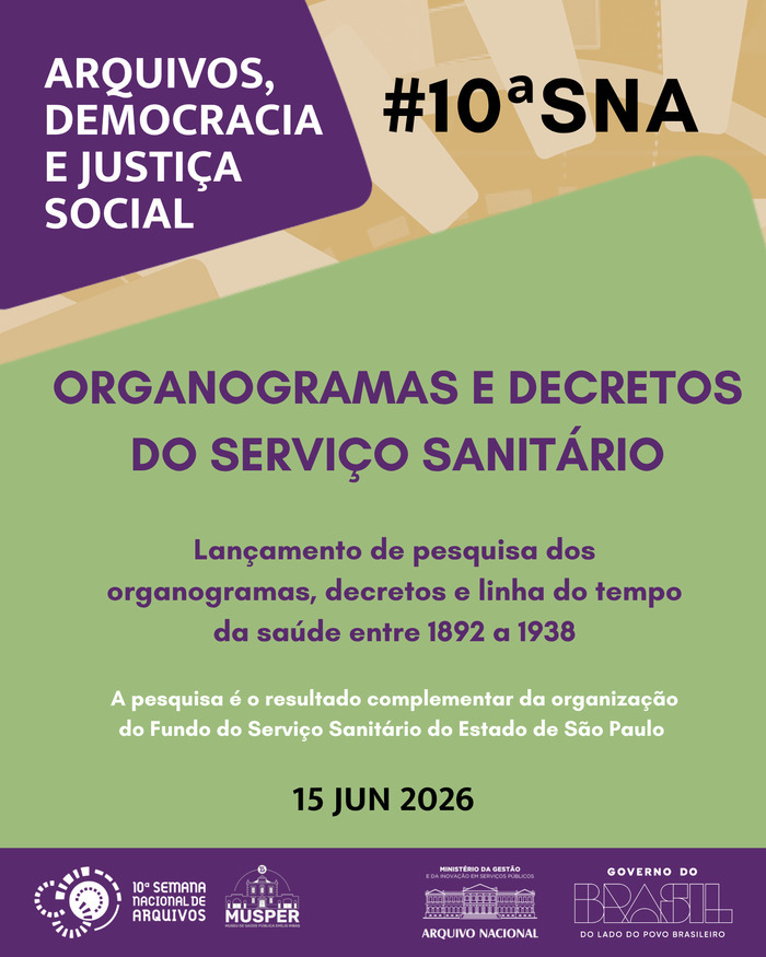 Lançamento de pesquisa sobre os organogramas e decretos do Serviço Sanitário do Estado de São Paulo Museu de Saúde Pública Emílio Ribas - Instituto Butantan São Paulo