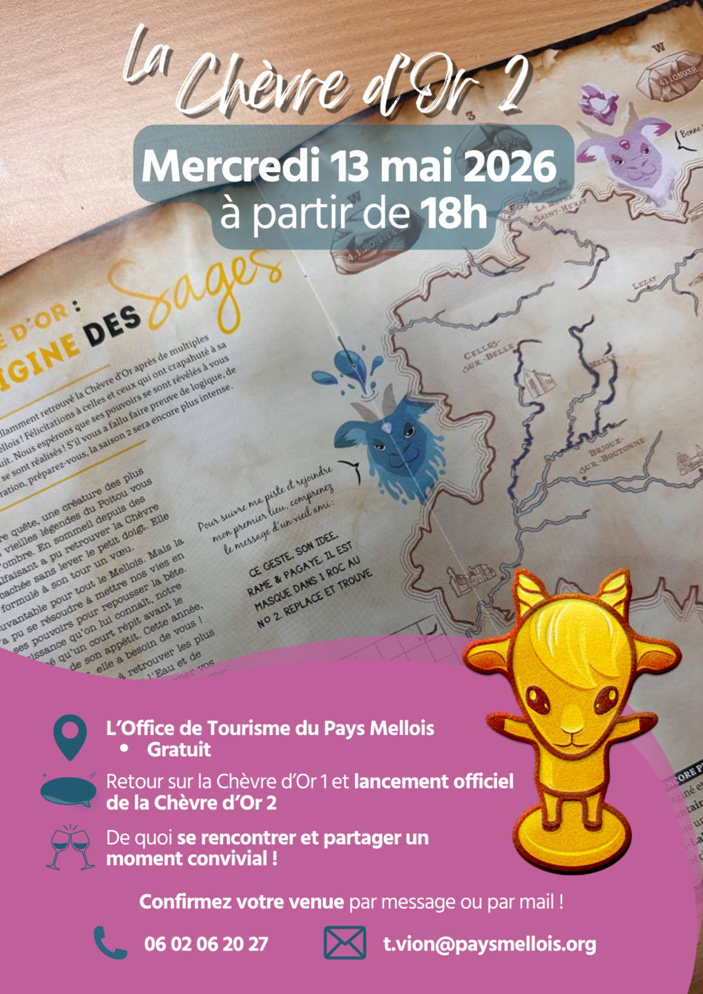 Lancement de la Chèvre d&rsquo;Or 2 à l&rsquo;origine des Sages Office de Tourisme Pays Mellois Melle