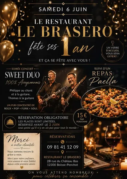 Le Brasero fête ses 1 an  Boisse-Penchot 2026-06-06