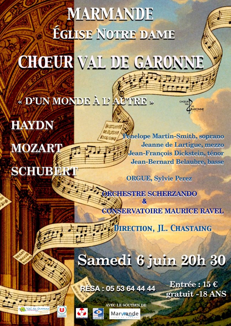 Le Chœur Val de Garonne D'un monde à l'autre Allé de l'Église Le Mas-d'Agenais 2026-06-06