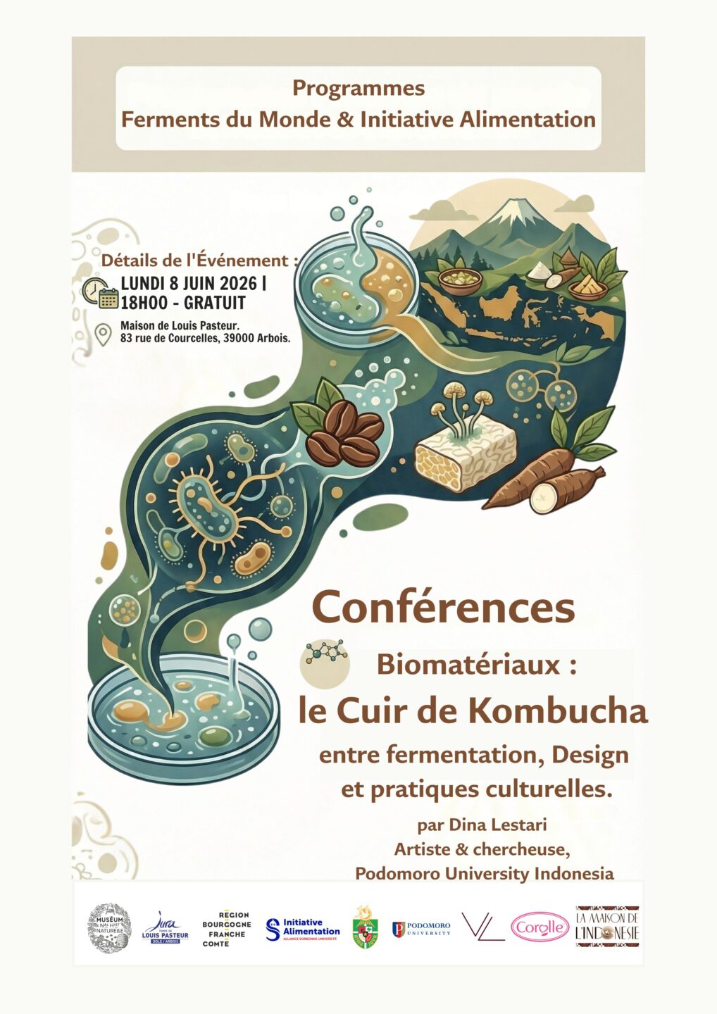 Le cuir du Kombucha Maison & Laboratoire de L. Pasteur Arbois