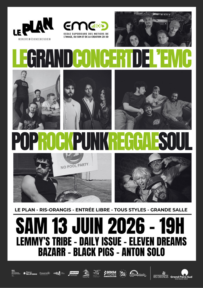LE GRAND CONCERT DE L'EMC : Pop Rock Punk Reggae Soul Le Plan Ris-Orangis