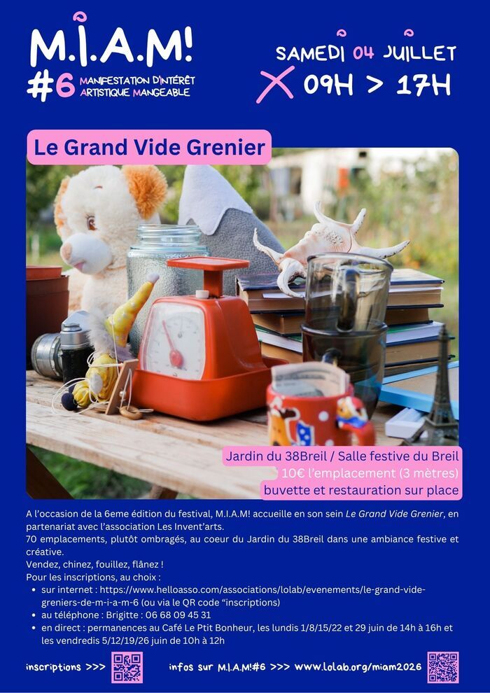 Le Grand Vide Grenier de M.I.A.M!, Jardin du 38, Nantes