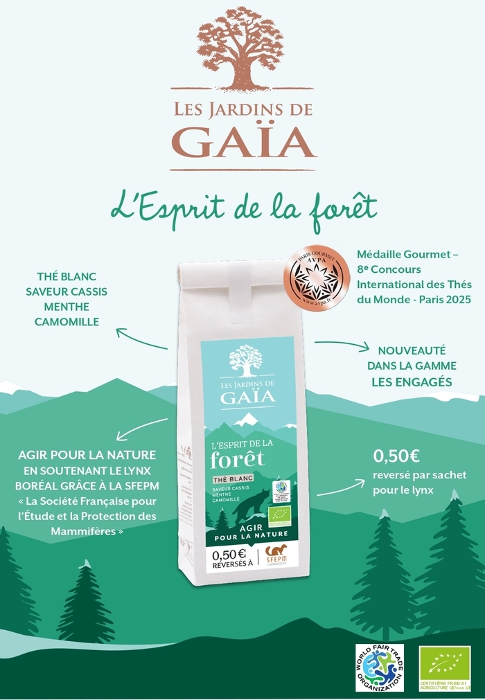 Le thé du lynx, Les Jardins de Gaïa, Wittisheim