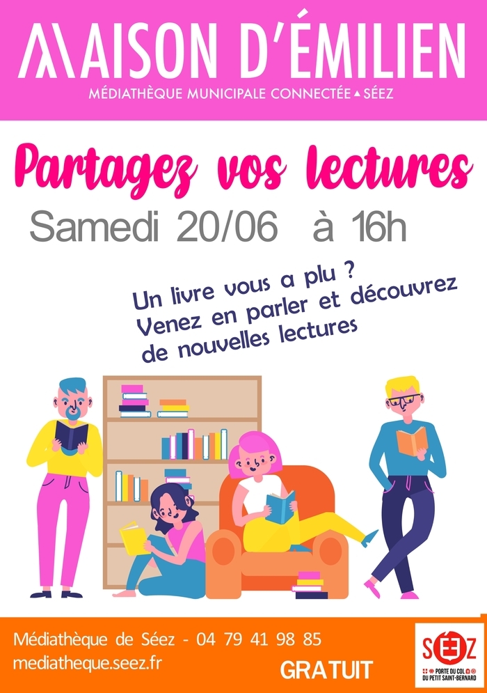 LECTURES PARTAGEES, Maison d’Emilien – Médiathèque de Séez, Séez