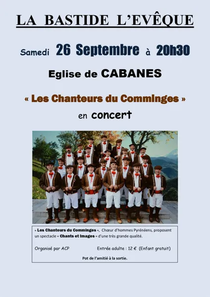 Les chanteurs du Comminges en concert La Bastide l'Evêque  Le Bas Ségala 2026-09-26