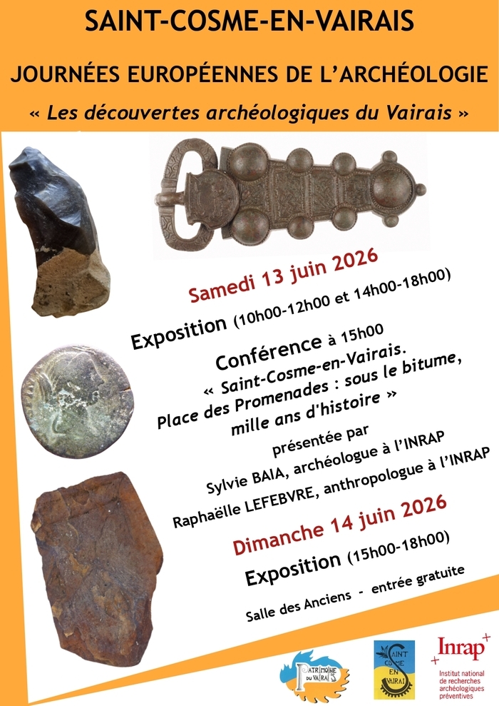 Les découvertes archéologiques du Vairais Salle des Anciens Saint-Cosme-en-Vairais