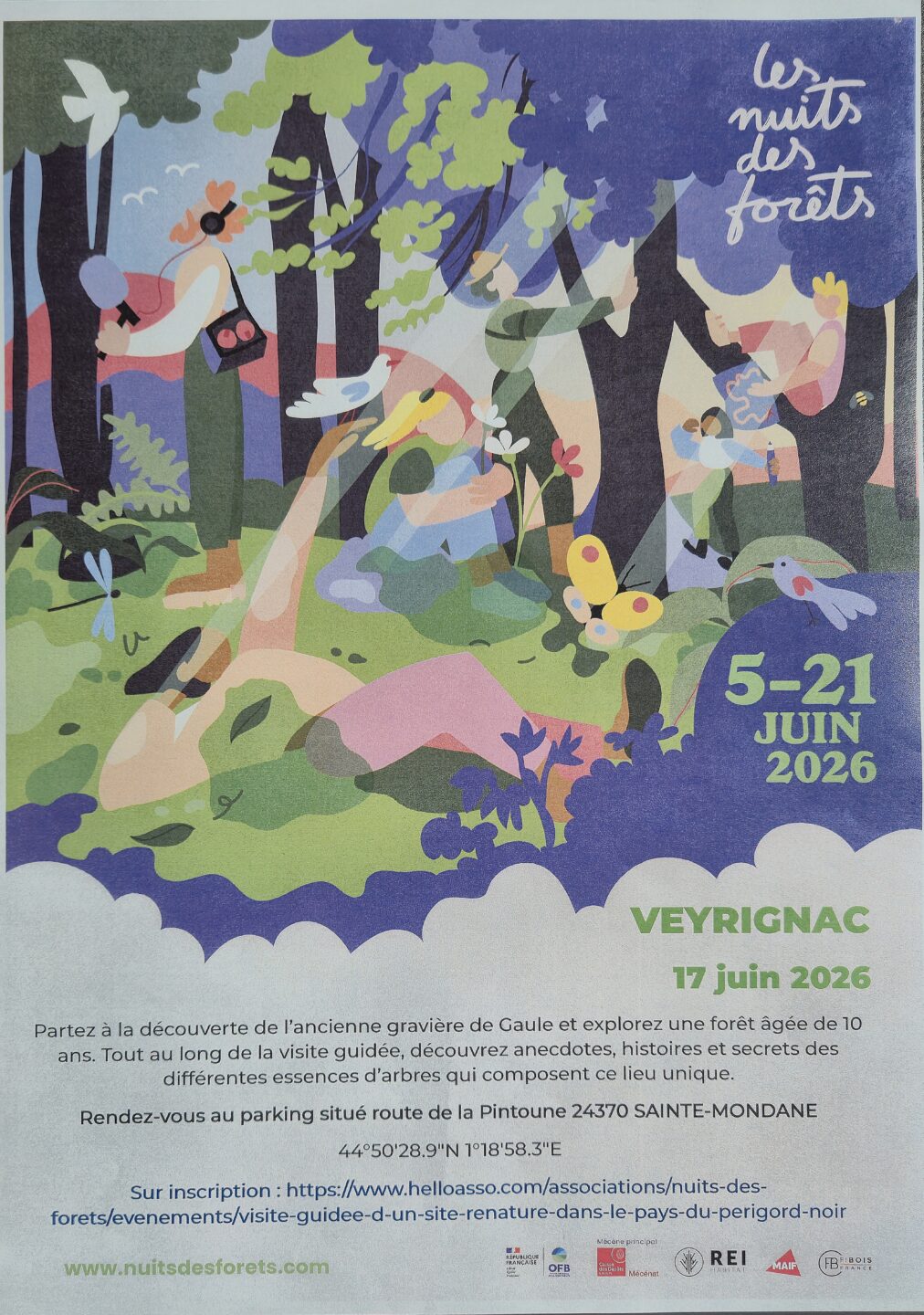 Les nuits des forêts Veyrignac Parking situé route de la Pintoune Sainte-Mondane 2026-06-17