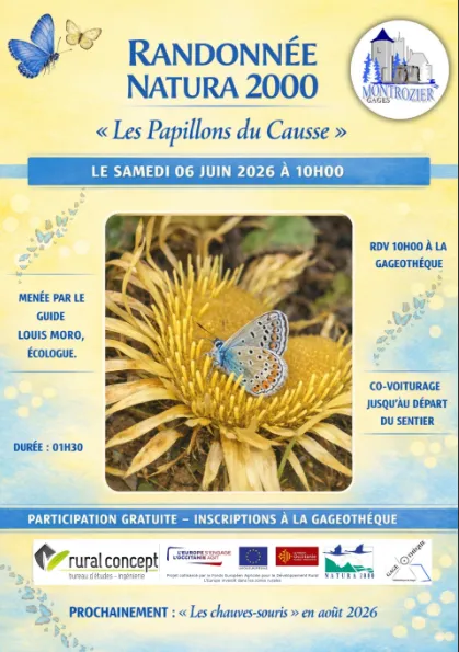 Les papillons du Causse Randonnée Natura 2000 Gageothèque Montrozier 2026-06-06