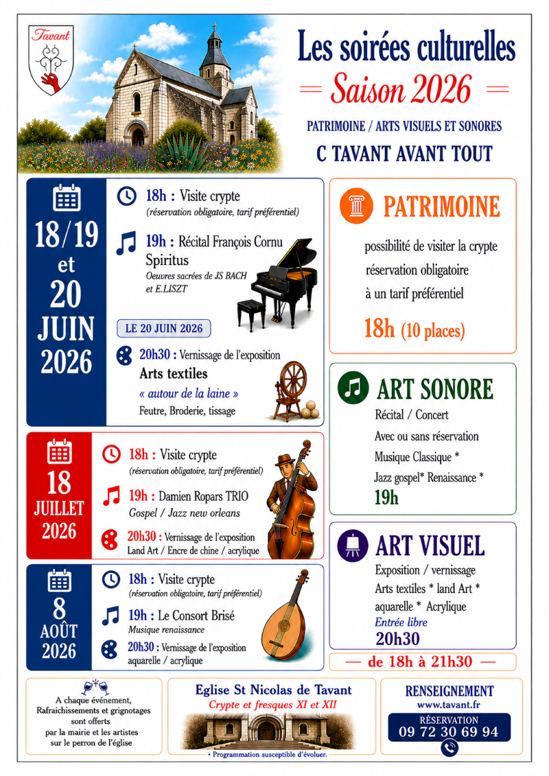 les Soirées Culturelles Rue Saint-Nicolas Tavant 2026-06-18