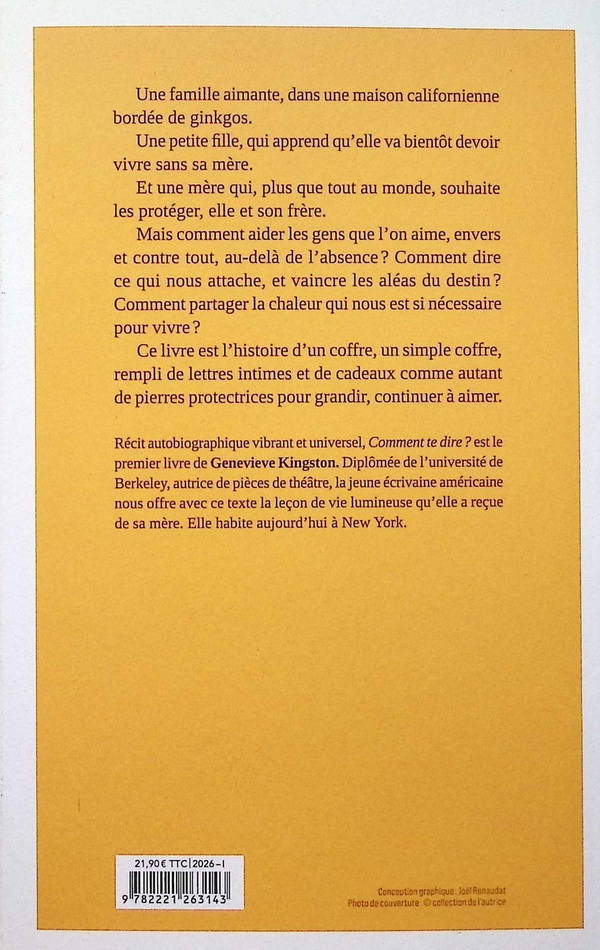 Couverture du livre Comment te dire ? de Genevieve Kingston