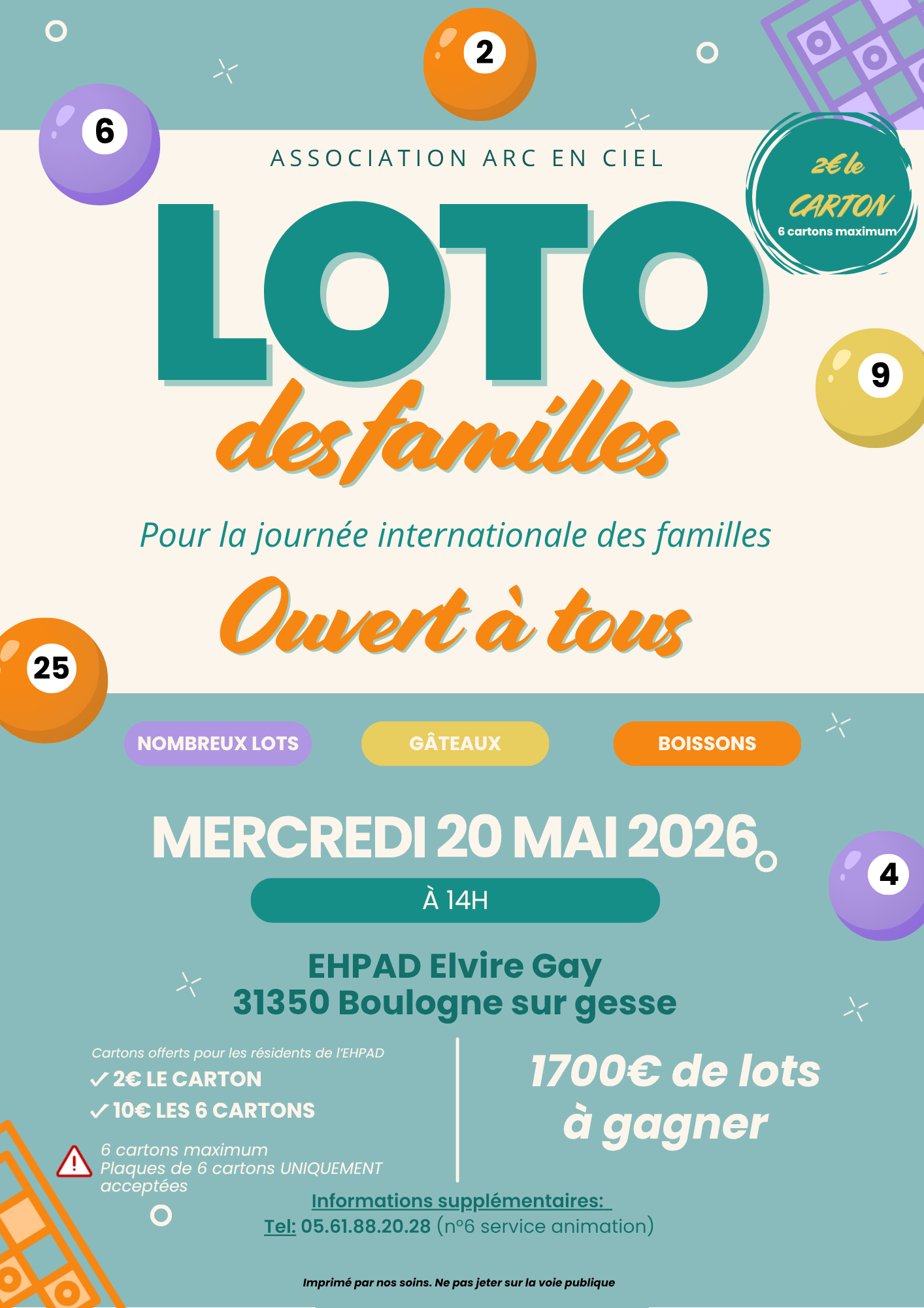 LOTO DES FAMILLES EHPAD ELVIRE GAY Boulogne-sur-Gesse 2026-05-20