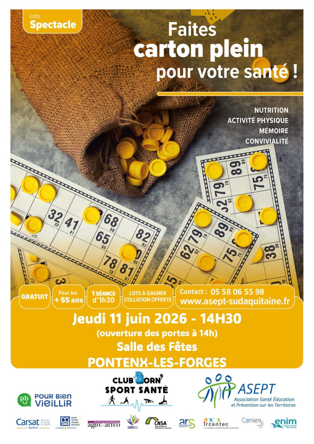 Loto Spectacle gratuit  Pontenx-les-Forges