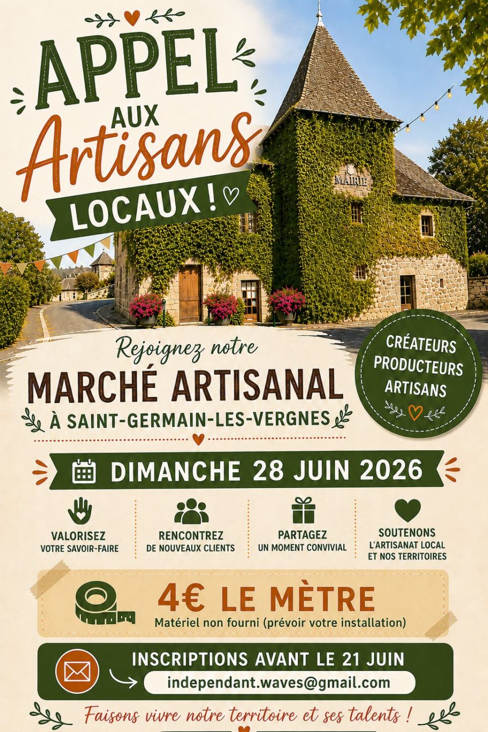 Marché artisanal Saint-Germain-les-Vergnes