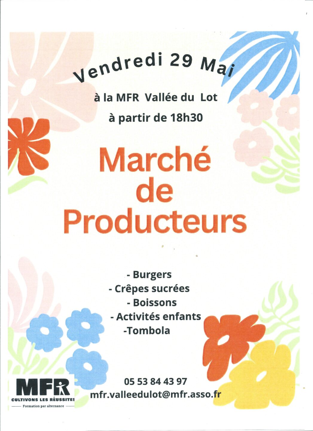 Marché de producteurs MFR Vallée du Lot Castelmoron-sur-Lot