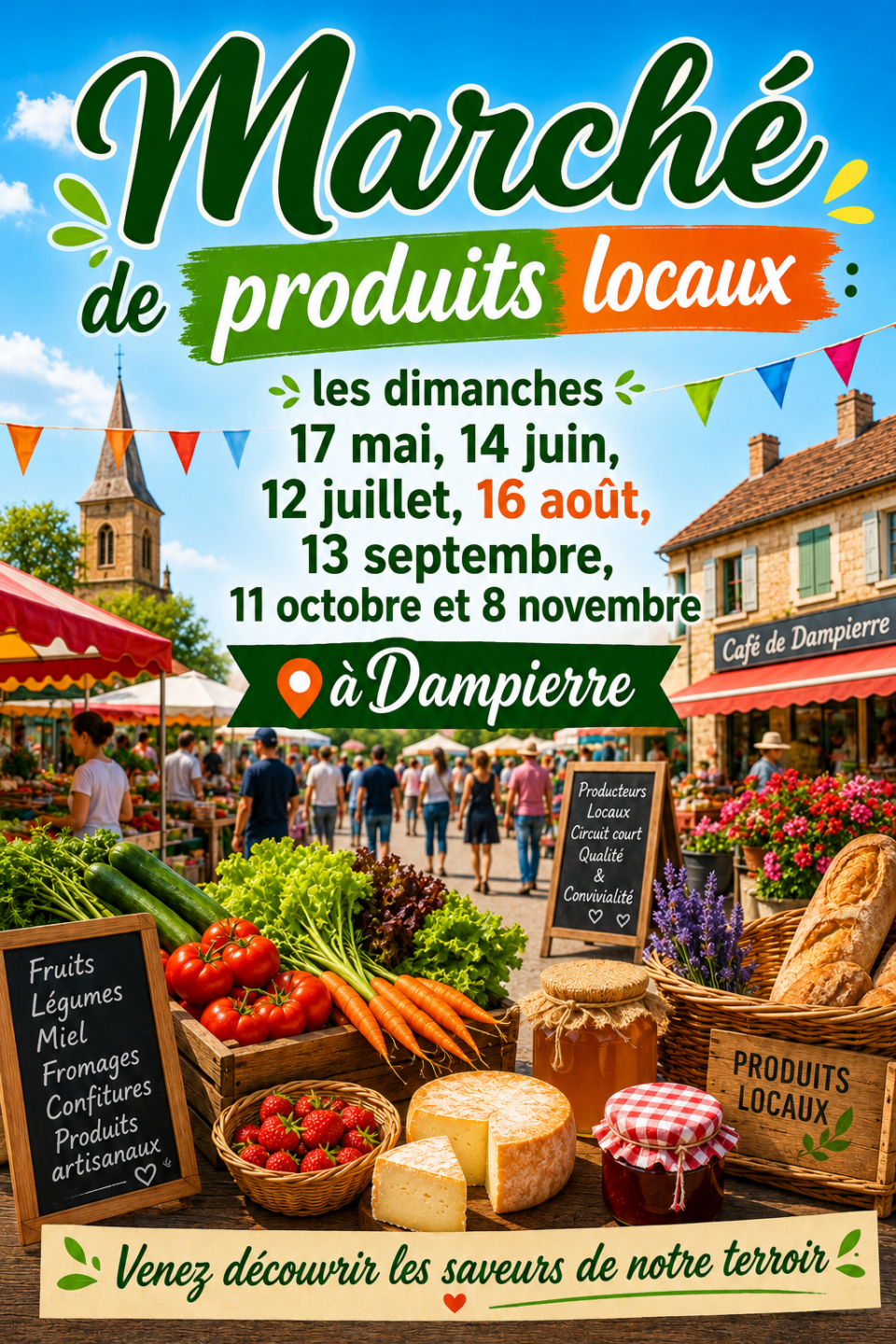 Marché de producteurs locaux 3 rue du 8 Mai 1945 Gargilesse-Dampierre 2026-05-17