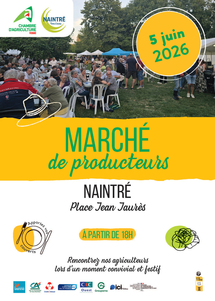 Marché de producteurs avenue Jean Jaurès Naintré