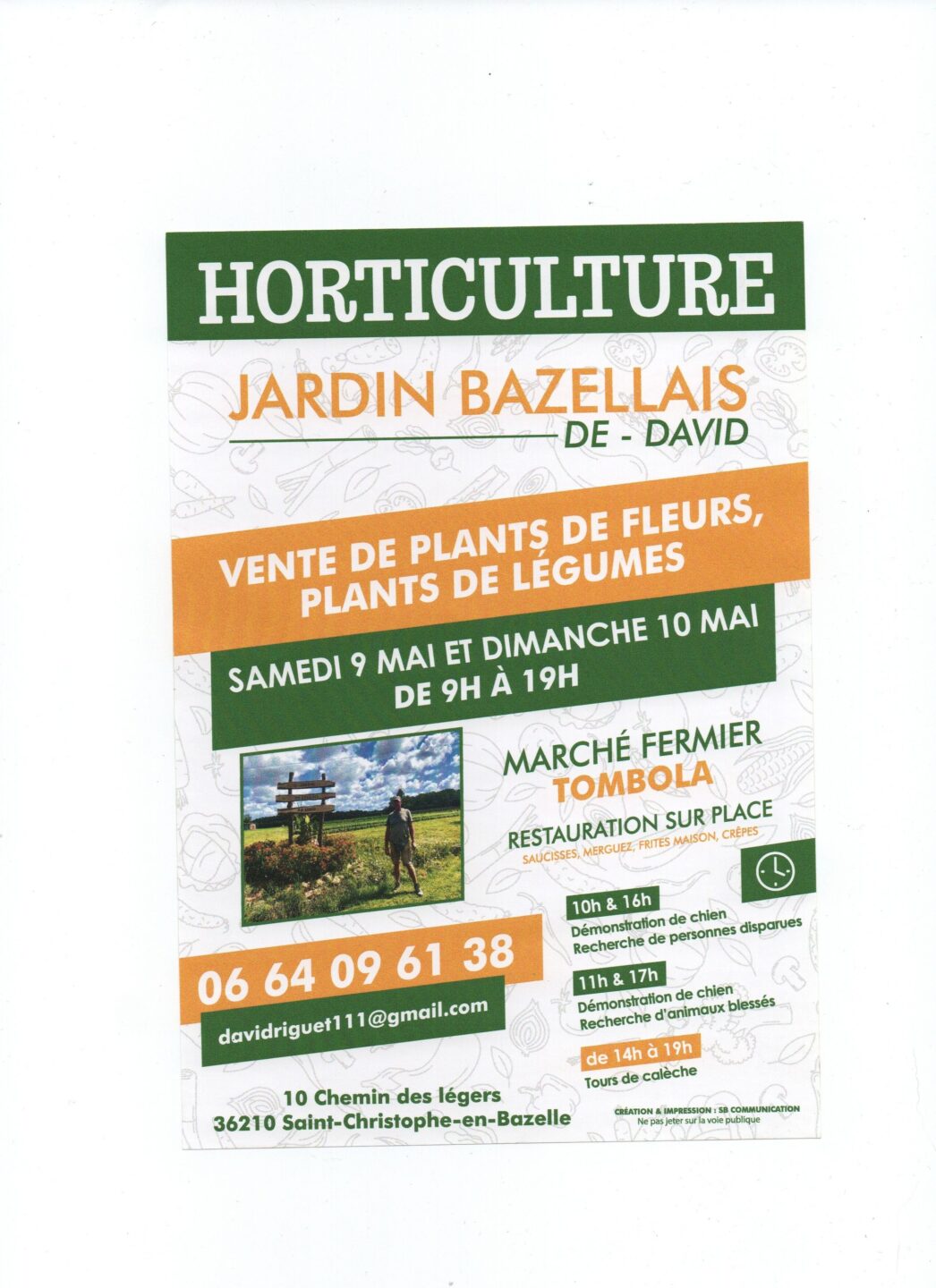 Marché fermier et vente de plants  Saint-Christophe-en-Bazelle