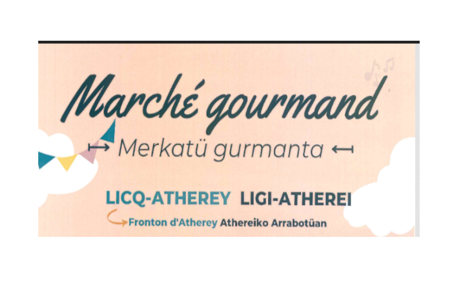 Marché gourmand de producteurs locaux Fronton d'Atherey Licq-Athérey 2026-08-07