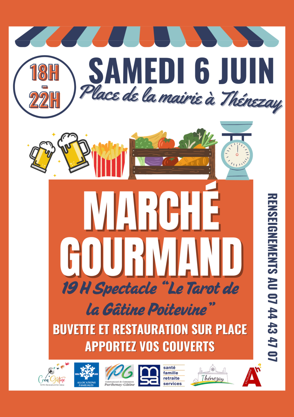 Marché gourmand de Thénezay Jardin public Thénezay