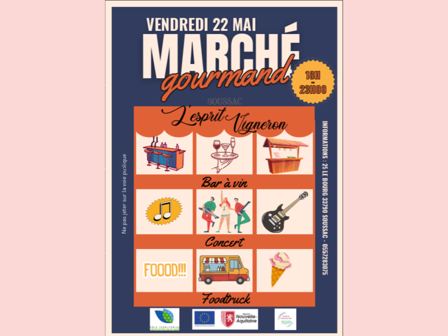 Marché gourmand 25 Le Bourg Soussac 2026-05-22