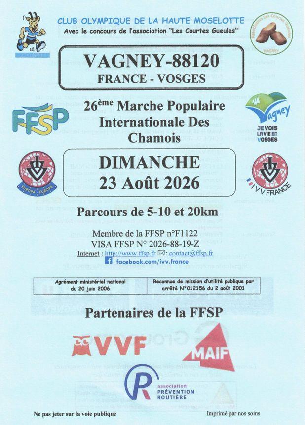 Marche populaire internationale des chamois Salle polyvalente Vagney