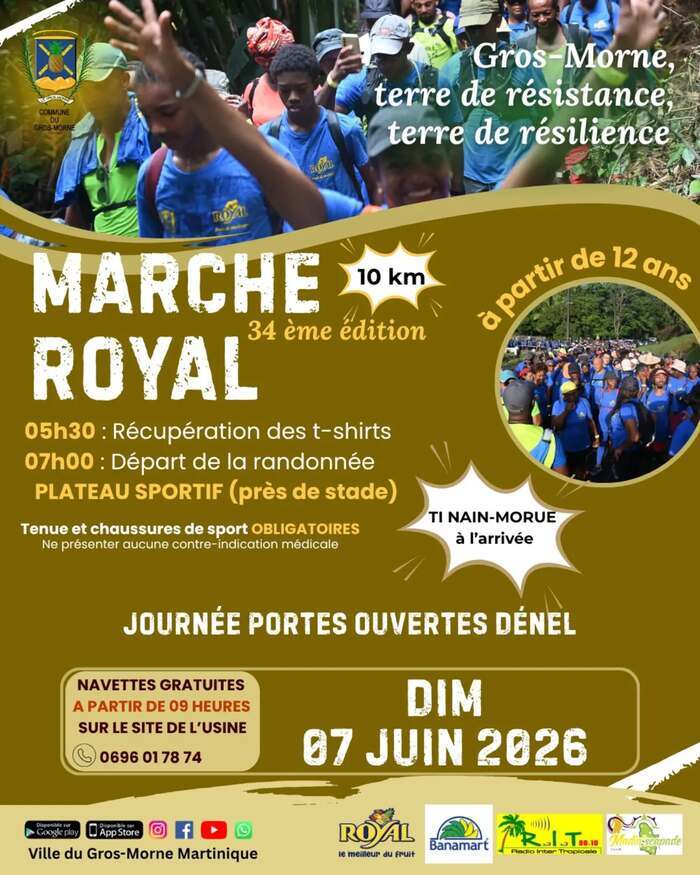 MARCHE ROYAL 10 km -34ème édition, Gros-Morne, Gros-Morne