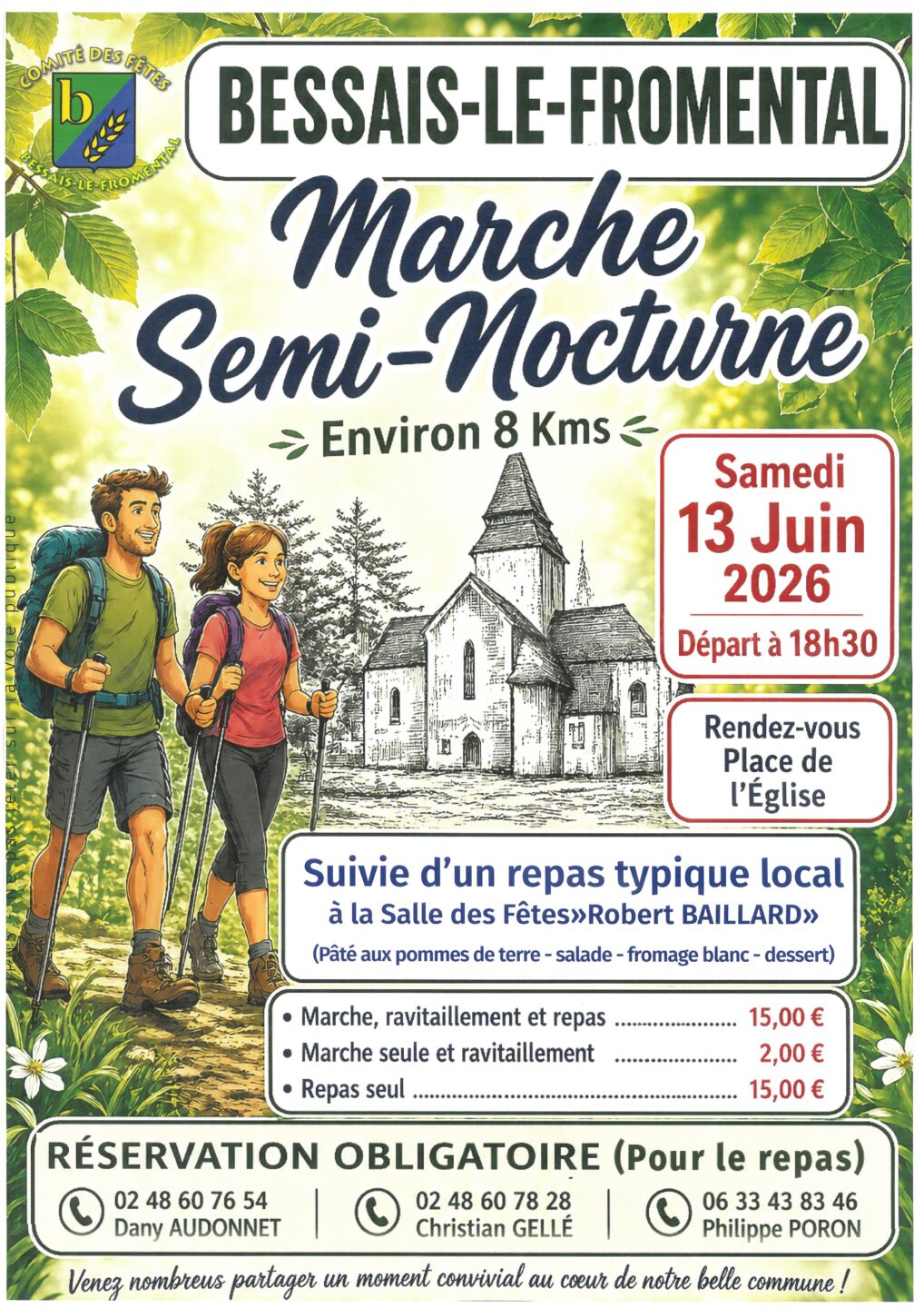 Marche semi-nocturne  Bessais-le-Fromental