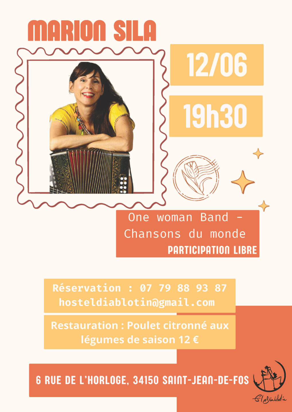 MARION SILA EN CONCERT 6 Rue de l'Horloge Saint-Jean-de-Fos 2026-06-12