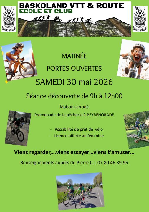 Matinée portes ouvertes Baskoland VTT Peyrehorade