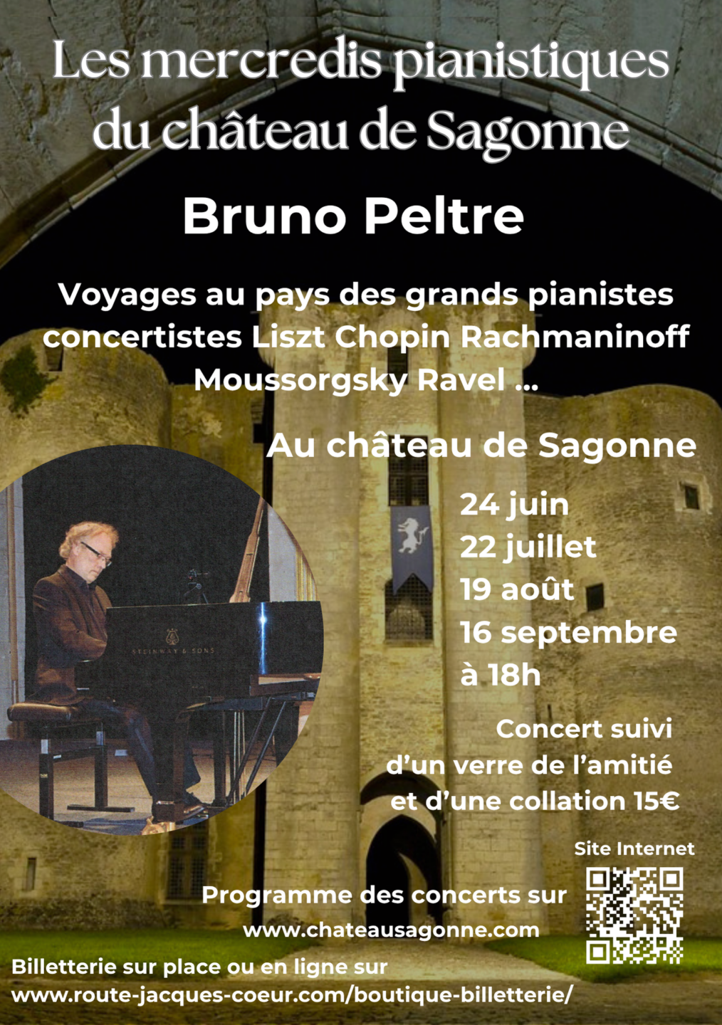 Mecredis pianistiques du château de Sagonne 2 Place du Château Sagonne 2026-06-24