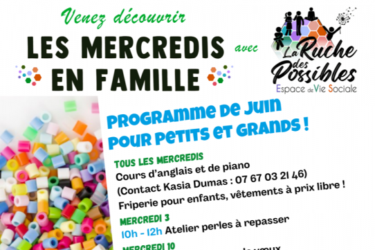 Mercredi en famille atelier perles à repasser Lieu-dit Froidefon Saint-Pierre-de-Frugie