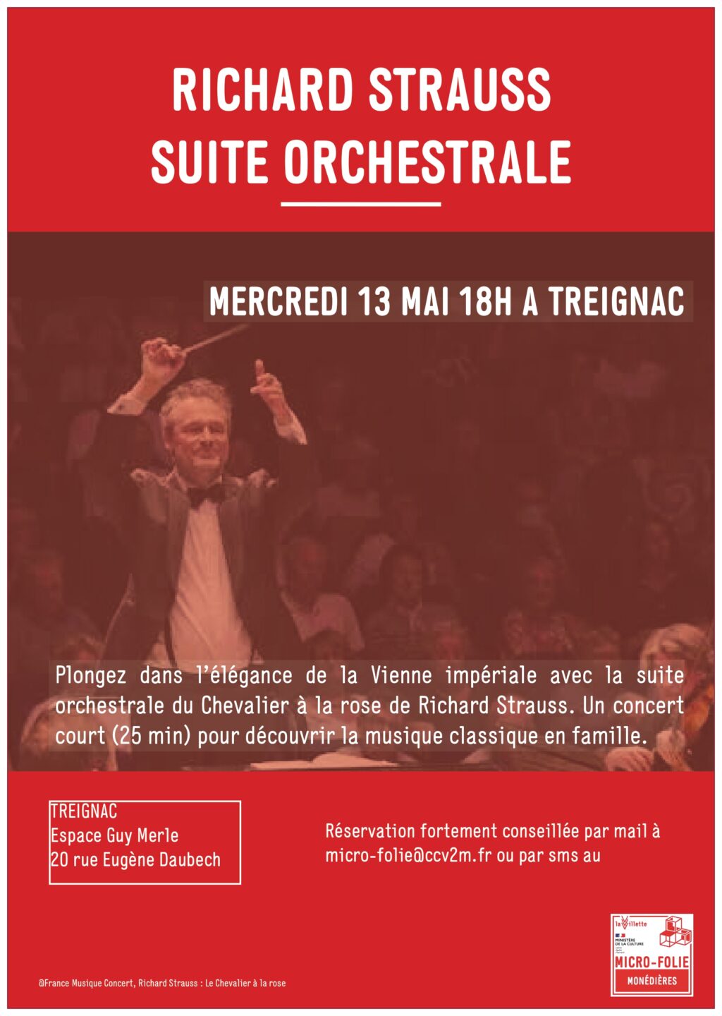 Micro-Folie projection Le chevalier à la Rose de Richard Strauss Espace Guy MERLE, salle Polyvalente Treignac